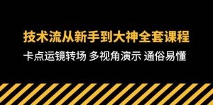 技术流-从新手到大神全套课程，卡点运镜转场 多视角演示 通俗易懂-71节课-云资源库