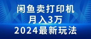 闲鱼卖打印机项目玩法，信息差是不二法门，躺赚变现-云资源库