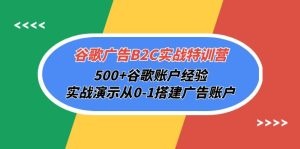 谷歌广告B2C实战特训营，实战演示从零基础搭建广告账户-云资源库