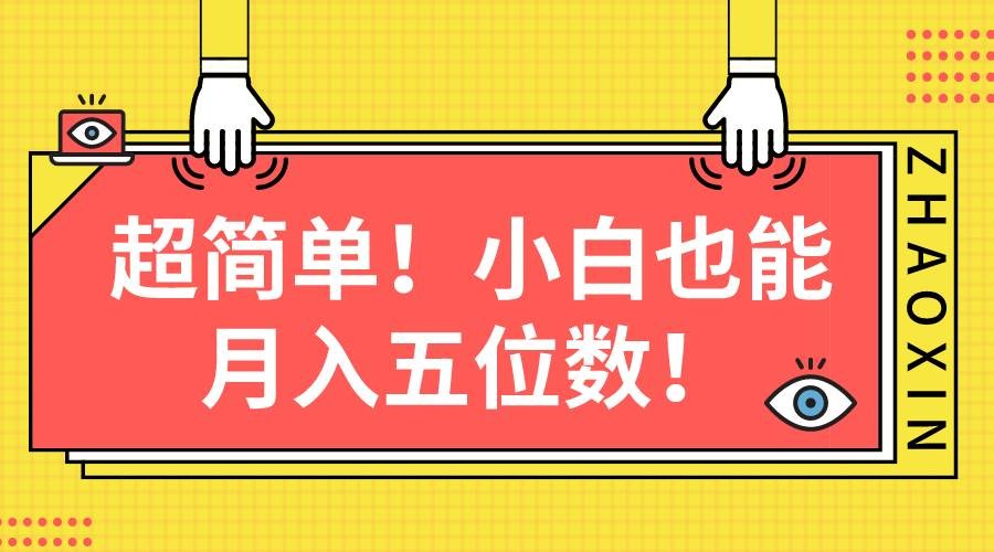 超简单图文项目！小白也能月入五位数-云资源库