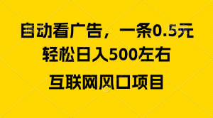 广告收益风口，轻松日入500+，新手小白秒上手，互联网风口项目-云资源库