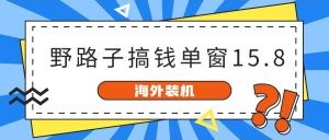 海外装机，野路子搞钱，单窗口15.8，已变现10000+-云资源库