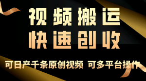 一步一步教你赚大钱！仅视频搬运，月入3万+，轻松上手，打通思维，处处…-云资源库