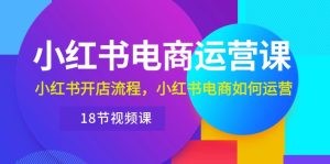 小红书·电商运营课：小红书开店流程，小红书电商如何运营（18节视频课）-云资源库