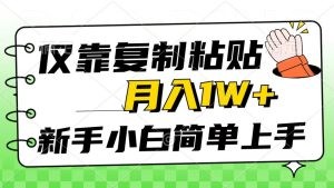 仅靠复制粘贴，被动收益，轻松月入1w+，新手小白秒上手，互联网风口项目-云资源库