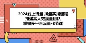 2024线上流量 操盘实操课程，搭建高人效流量团队，掌握多平台流量-8节课-云资源库