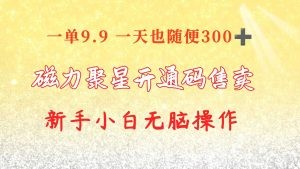 快手磁力聚星码信息差 售卖  一单卖9.9  一天也轻松300+ 新手小白无脑操作-云资源库