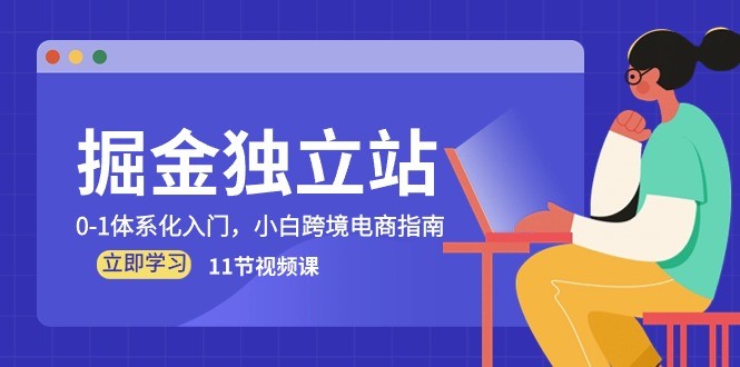 掘金 独立站，0-1体系化入门，小白跨境电商指南（11节视频课）-云资源库