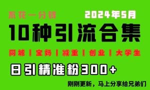 0投入，每天搞300+“同城、宝妈、减重、创业、大学生”等10大流量！-云资源库