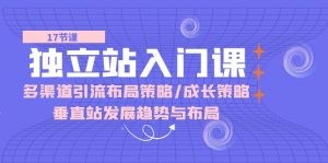 独立站 入门课：多渠道 引流布局策略/成长策略/垂直站发展趋势与布局-云资源库