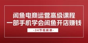 闲鱼电商运营高级课程，一部手机学会闲鱼开店赚钱（34节课）-云资源库