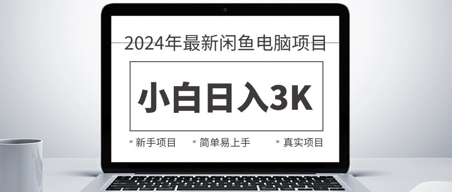 2024最新闲鱼卖电脑项目，新手小白日入3K+，最真实的项目教学-云资源库