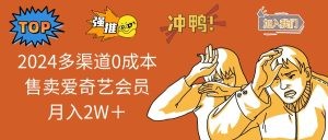 2024多渠道0成本售卖爱奇艺会员月入2W＋-云资源库