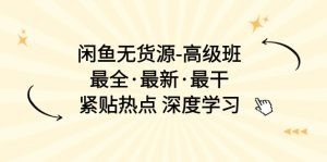 闲鱼无货源-高级班，最全·最新·最干，紧贴热点 深度学习（17节课）-云资源库