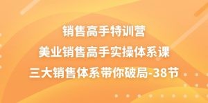 销售-高手特训营，美业-销售高手实操体系课，三大销售体系带你破局-38节-云资源库