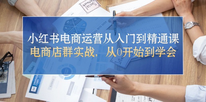 小红书电商运营从入门到精通课，电商店群实战，从0开始到学会-云资源库