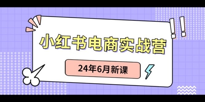 小红书电商实战营：小红书笔记带货和无人直播，24年6月新课-云资源库