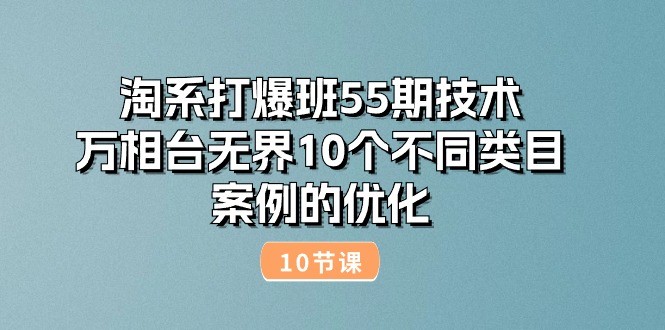 淘系打爆班55期技术：万相台无界10个不同类目案例的优化（10节）-云资源库