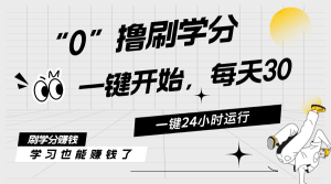 最新刷学分0撸项目，一键运行，每天单机收益20-30，可无限放大，当日即…-云资源库