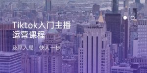 Tiktok入门主播运营课程，及早入局，快人一步（11节）-云资源库