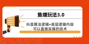 鱼塘玩法3.0：抖音算法逻辑+底层逻辑内容，可以直接实操的技术-云资源库