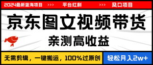 2024最新蓝海项目，逛逛京东图文视频带货，无需剪辑，月入20000+-云资源库