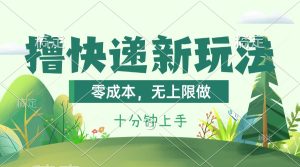 撸快递最新玩法，零成本，无上限做，日产1000+。课程看完就会-云资源库