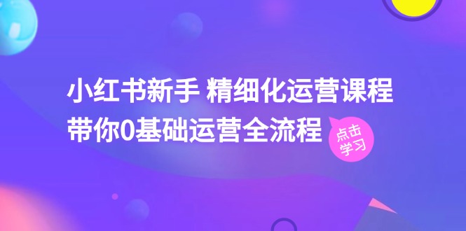 小红书新手 精细化运营课程，带你0基础运营全流程（41节视频课）-云资源库