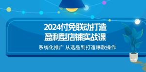 2024付免联动-打造盈利型店铺实战课，系统化推广 从选品到打造爆款操作-云资源库