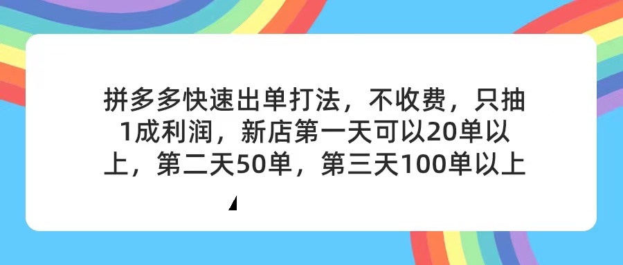 拼多多2天起店，只合作不卖课不收费，上架产品无偿对接，只需要你回…-云资源库