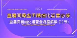 直播间-操盘手精细化运营必修，直播间精细化运营全流程解读 (11节)-云资源库