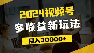 2024视频号多收益新玩法，每天5分钟，月入3w+，新手小白都能简单上手-云资源库