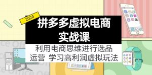 拼多多虚拟电商实战课：利用电商思维进行选品+运营，学习高利润虚拟玩法-云资源库