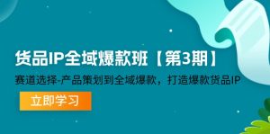 货品-IP全域爆款班【第3期】赛道选择-产品策划到全域爆款，打造爆款货品IP-云资源库