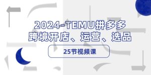 2024-TEMU拼多多·跨境开店、运营、选品（25节视频课）-云资源库