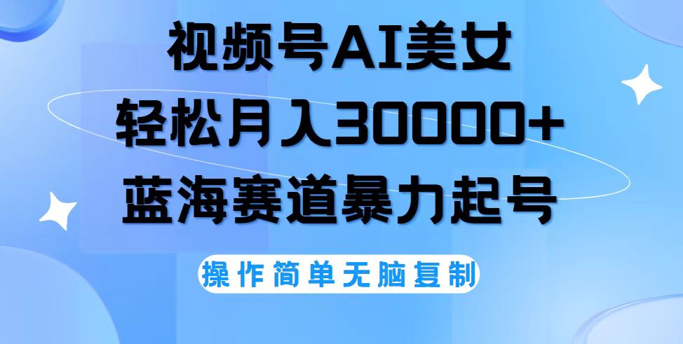 视频号AI美女跳舞，轻松月入30000+，蓝海赛道，流量池巨大，起号猛，无…-云资源库