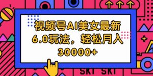 视频号AI美女最新6.0玩法，轻松月入30000+-云资源库