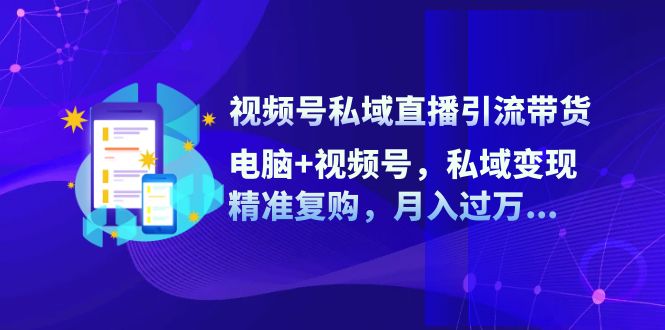 视频号私域直播引流带货：电脑+视频号，私域变现，精准复购，月入过万…-云资源库