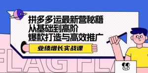 拼多多运最新营秘籍：业绩 增长实战课，从基础到高阶，爆款打造与高效推广-云资源库