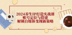 2024养生IP打造实战课：账号定位与搭建，解锁自媒体变现新策略-云资源库