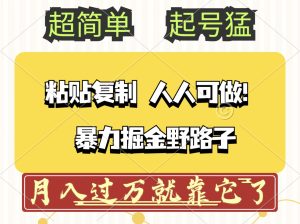 头条号暴力掘金野路子玩法，人人可做！100%原创爆文-云资源库