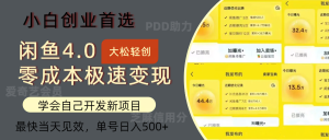 闲鱼0成本极速变现项目，多种变现方式 单号日入500+最新玩法-云资源库