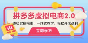 拼多多 虚拟项目-2.0：终极实操指南，一站式教学，轻松开店盈利-云资源库