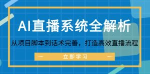 AI直播系统全解析：从项目脚本到话术完善，打造高效直播流程-云资源库