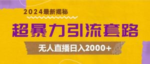 超暴力引流套路，无人直播日入2000+-云资源库