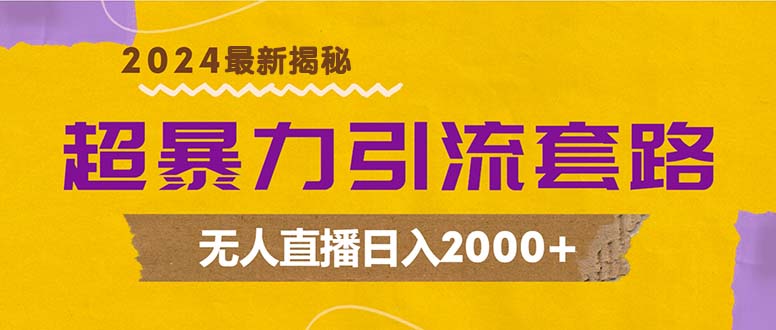 超暴力引流套路，无人直播日入2000+-云资源库