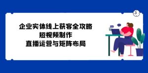 企业实体线上获客全攻略：短视频制作、直播运营与矩阵布局-云资源库