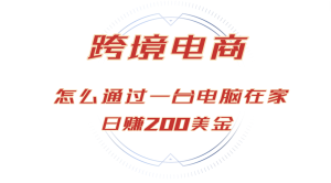 日赚200美金的跨境电商赛道，如何在家通过一台电脑把货卖到全世界！-云资源库