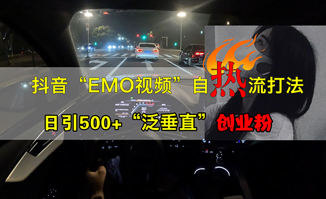 抖音EMO视频自热打法，日引500+“泛垂直”创业粉-云资源库