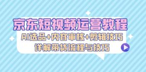 京东短视频运营教程：AI选品+内容审核+剪辑技巧，详解带货流程与技巧-云资源库